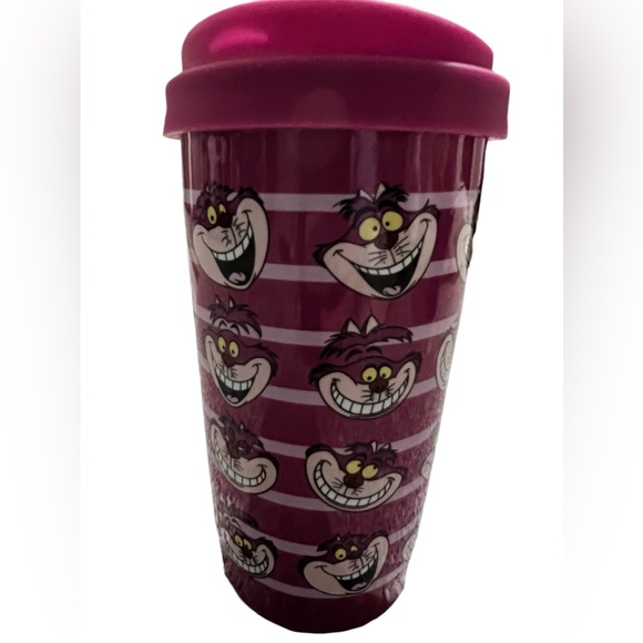Disney Cheshire Cat Glass Coffee Cup Mug Pink - Picture 2 of 6